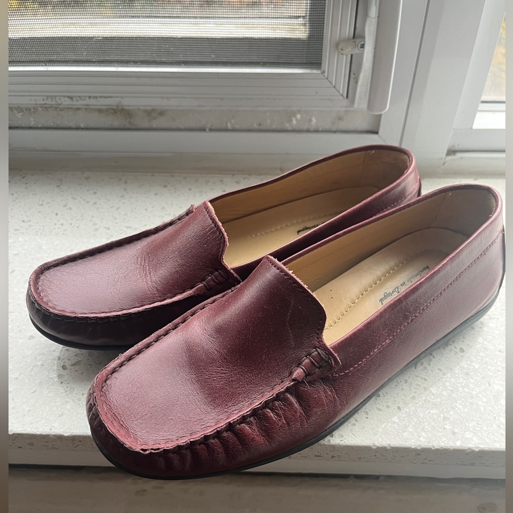 Women’s Burgundy Leather Loafers